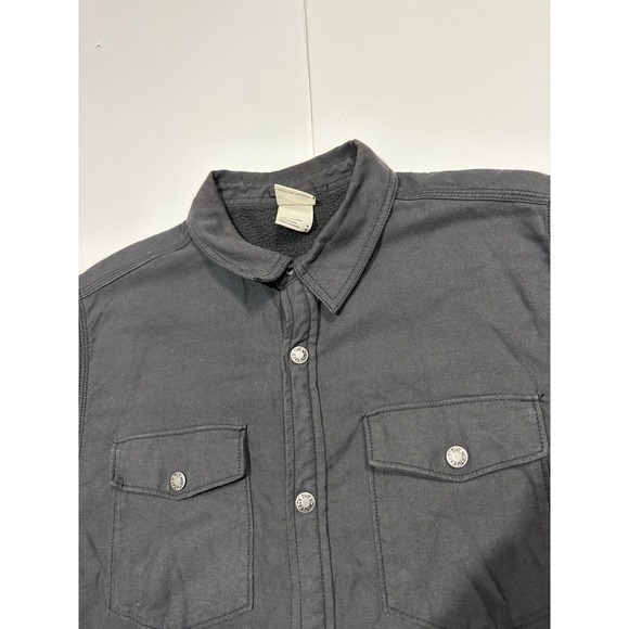 The North Face Men's Campshire Sherpa Lined Shirt Jacket Shacket Black Sz M Snap - Picture 4 of 13